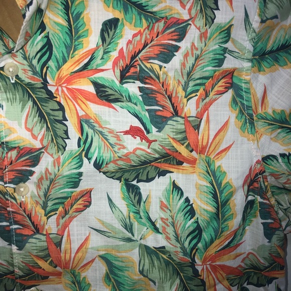 Tommy Bahama S/S Tropical Floral Print Button Down - Picture 4 of 6
